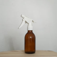 Load image into Gallery viewer, Amber Glass Bottle with White Trigger Sprayer
