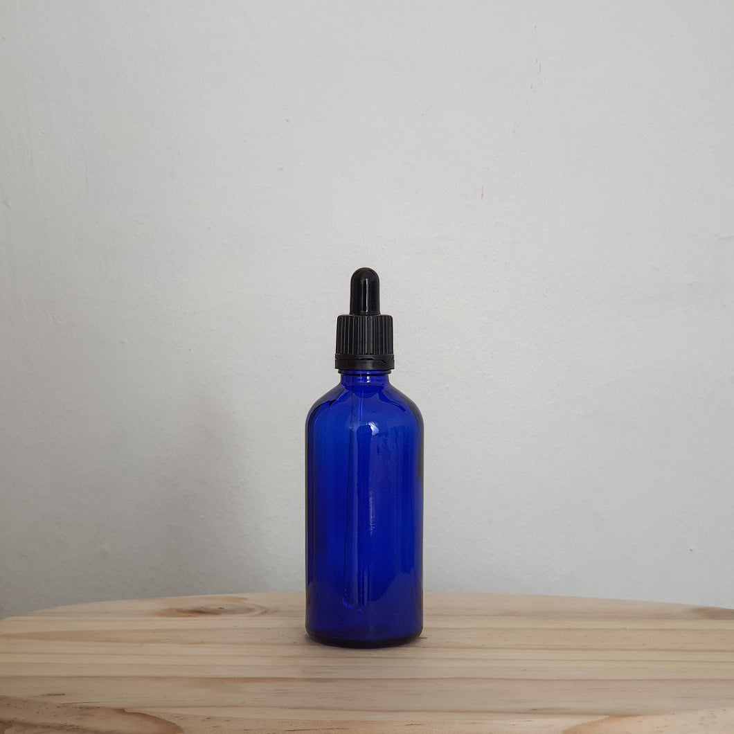 Blue Glass Bottle with Pipette