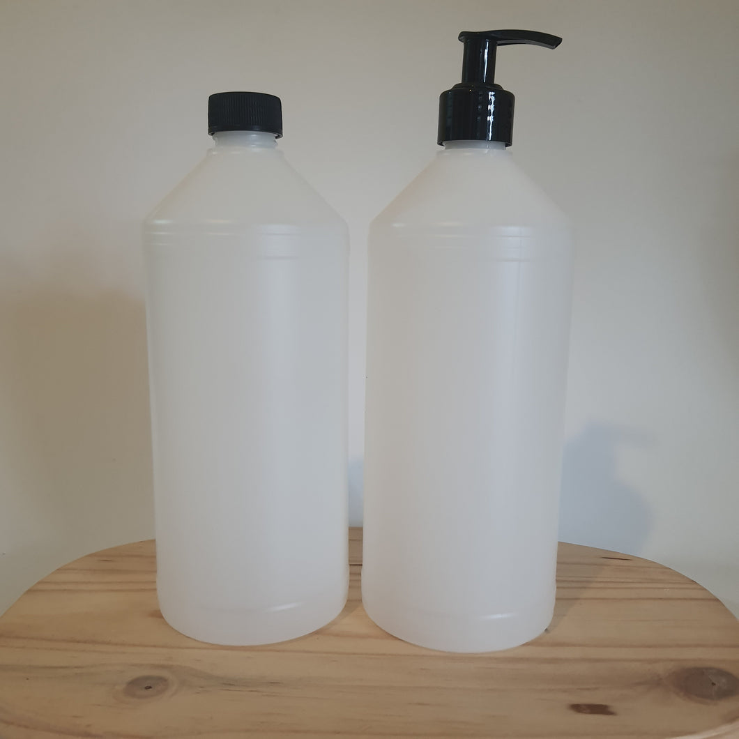 1L PET bottle with black lid