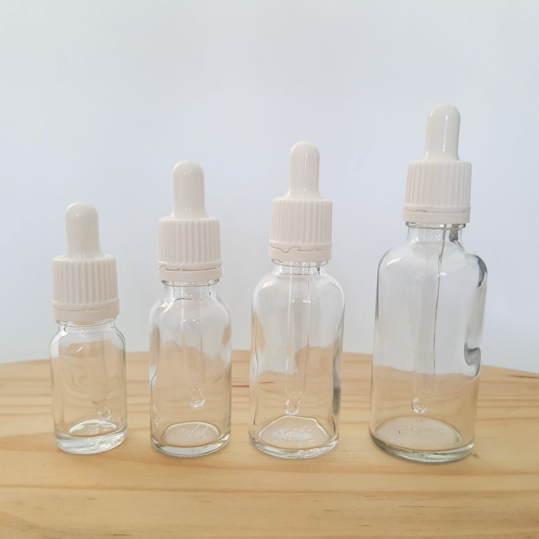 Clear Glass Bottle with Pipette