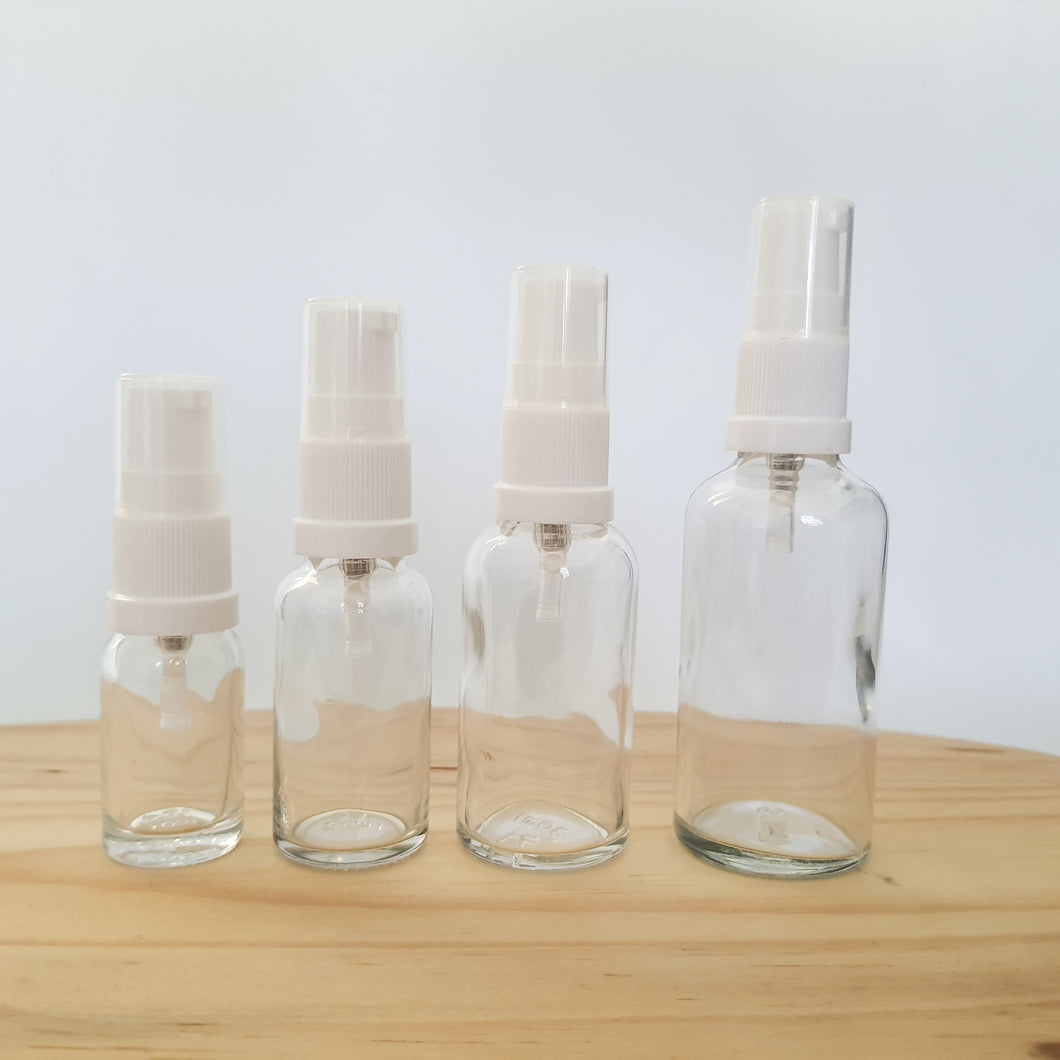 Clear Glass Bottles with Serum Cap