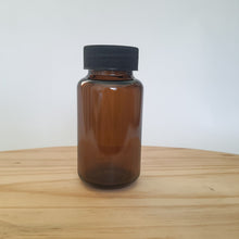 Load image into Gallery viewer, 125ml Amber tablet Jar with Black lid
