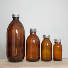 Load image into Gallery viewer, Amber Glass Bottle with Screw on Cap
